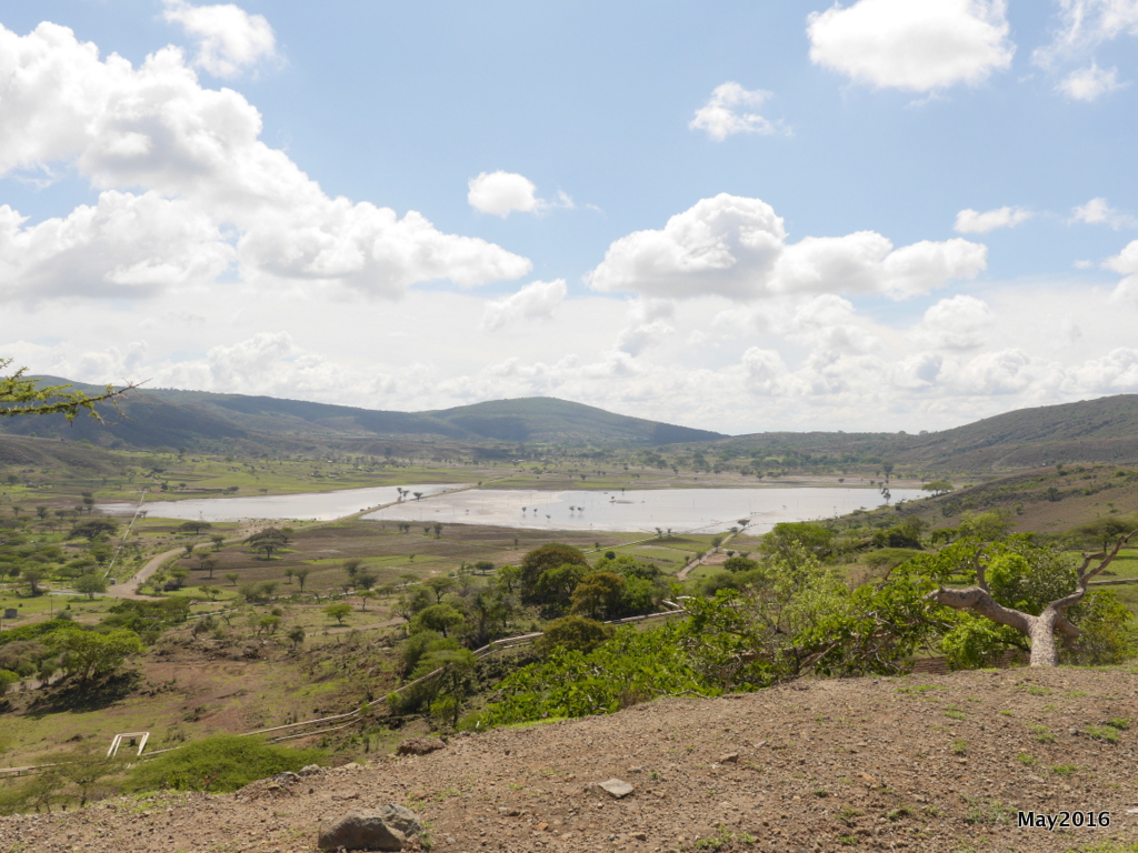 Landscape over the Aluto crater lake